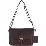 Vintage Leather Cross Body Shoulder Bag Brandy