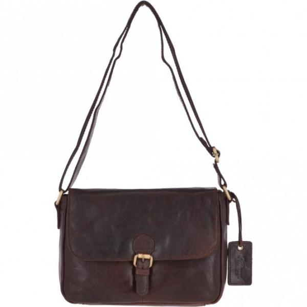 Vintage Leather Cross Body Shoulder Bag Brandy