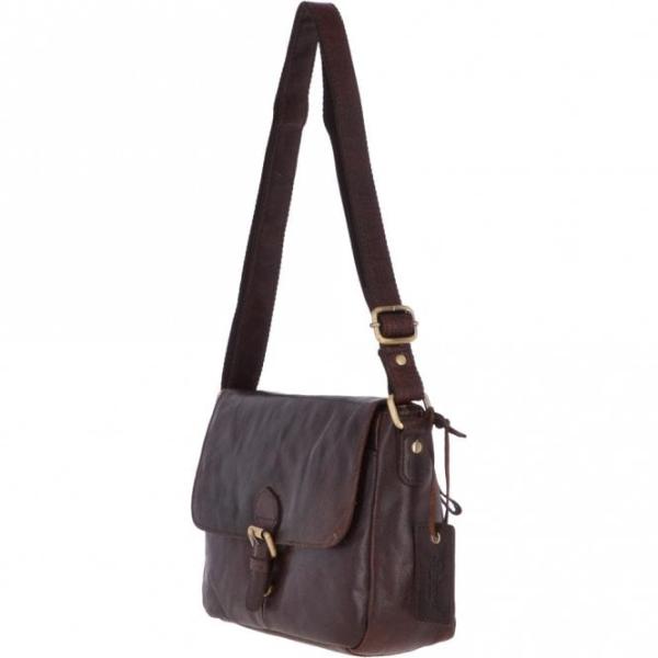 Vintage Leather Cross Body Shoulder Bag Brandy