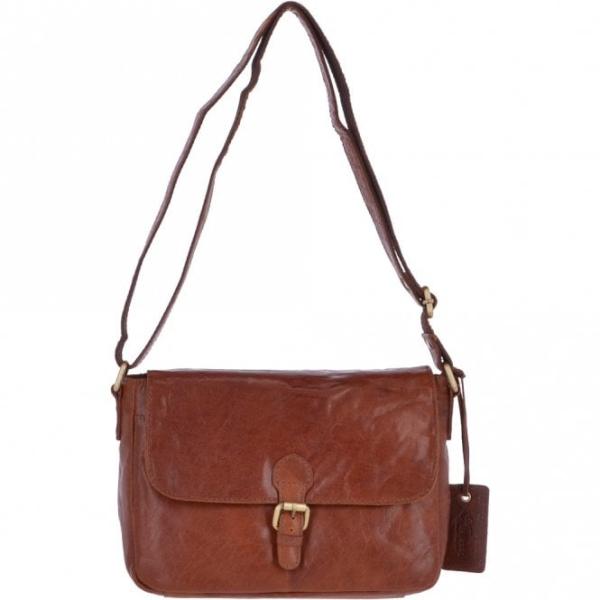 Vintage Leather Cross Body Shoulder Bag Honey