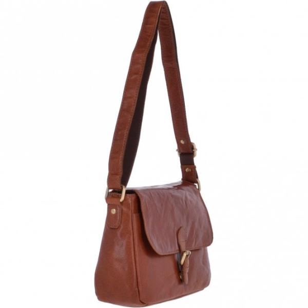 Vintage Leather Cross Body Shoulder Bag Honey