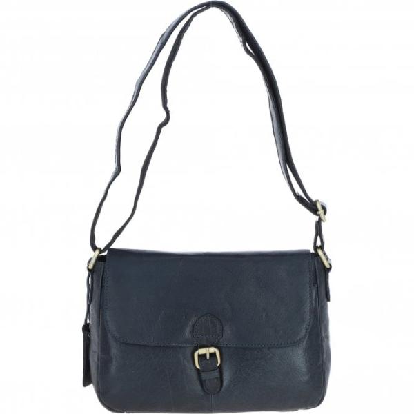 Vintage Leather Cross Body Shoulder Bag Navy