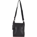 Vintage Small Leather Travel Shoulder Bag Black