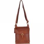 Vintage Small Leather Travel Shoulder Bag Honey Tan