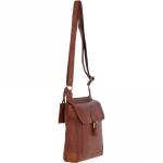 Vintage Small Leather Travel Shoulder Bag Honey Tan