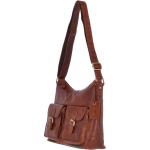 Vintage Two Pocket Leather Shoulder Bag Honey