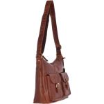 Vintage Two Pocket Leather Shoulder Bag Honey