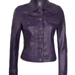 Infinity Leather Women Trucker Jacket