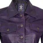 Infinity Leather Women Trucker Jacket