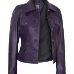 Infinity Leather Women Trucker Jacket