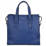 Leather Large Work Bag Blue