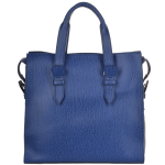 Leather Large Work Bag Blue